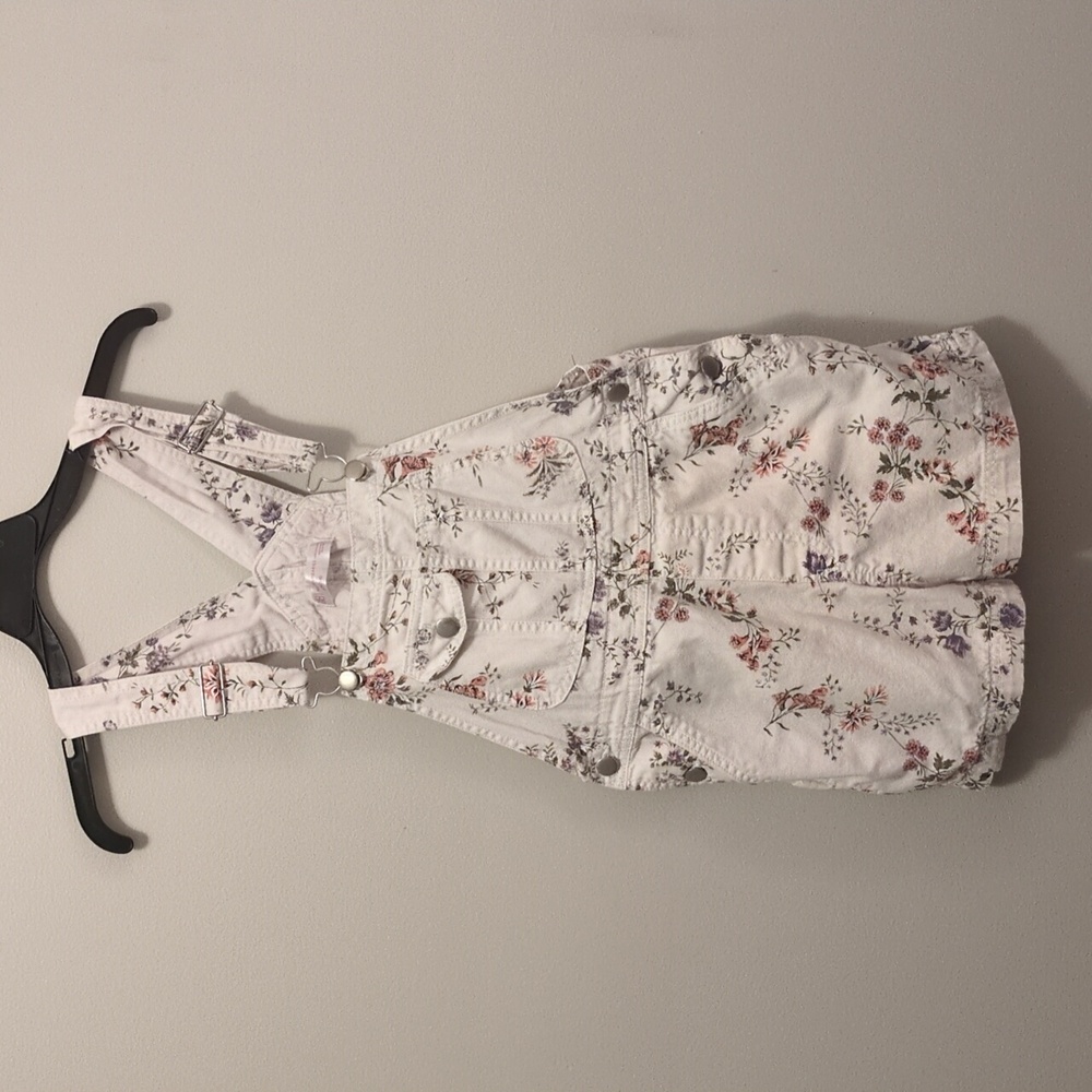 Floral short overalls